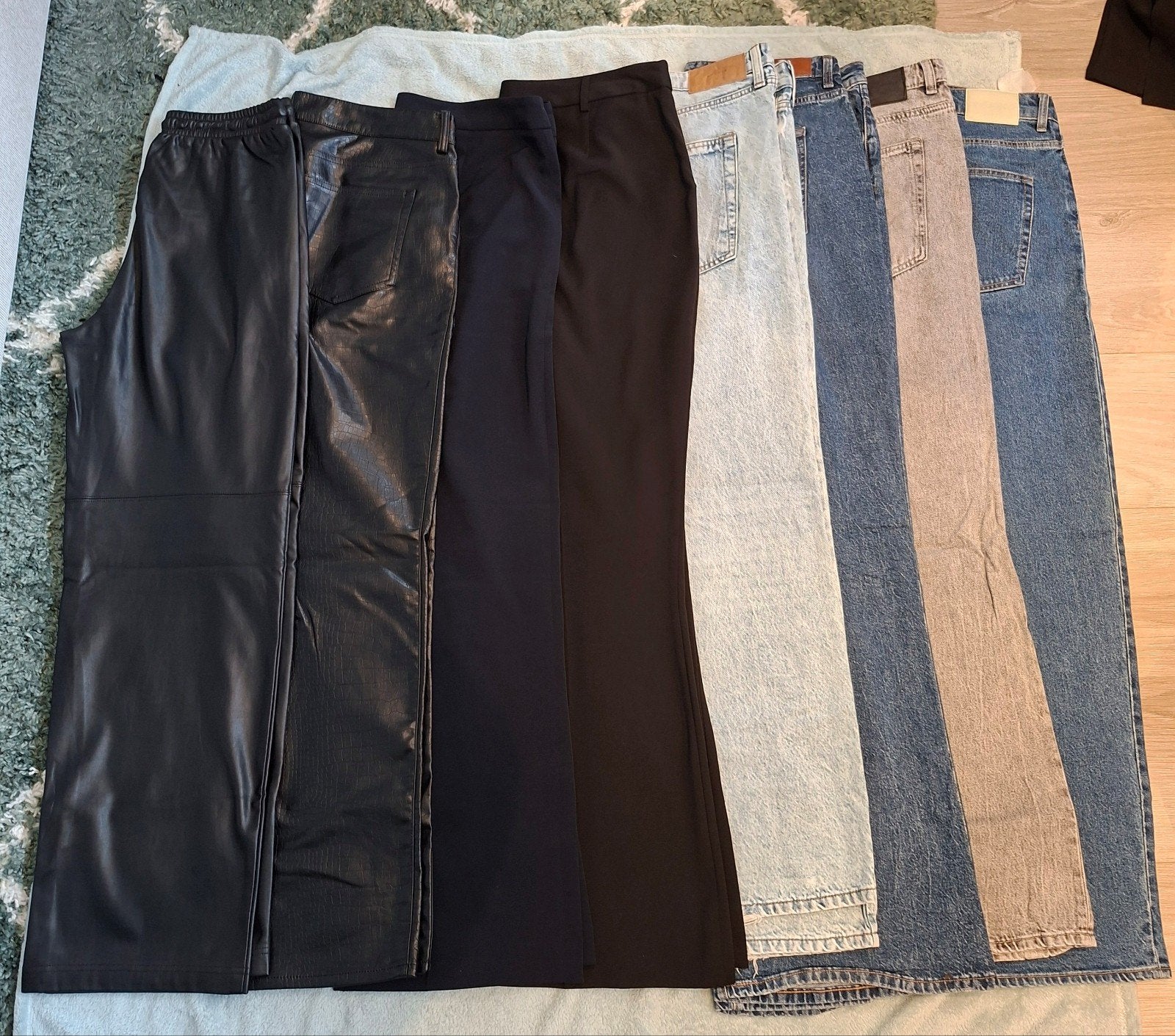 Dames broeken maat 46 48,  jeans, pantalon, imitatieleer XXL, Zwart, Maat 46/48 (XL) of groter, Ophalen of Verzenden, Lang