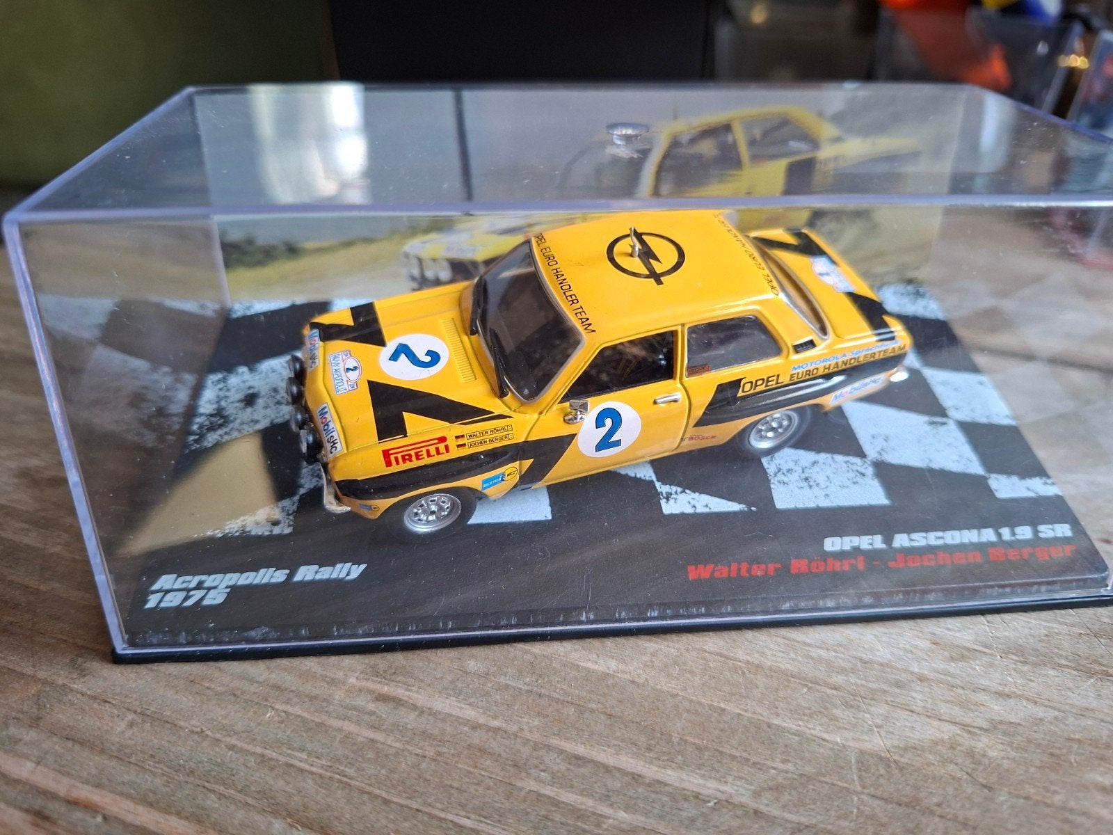 Opel Ascona 1.9 SR Acropolis Rally 1975 modelauto, Ophalen of Verzenden, Zo goed als nieuw, Auto, Overige merken