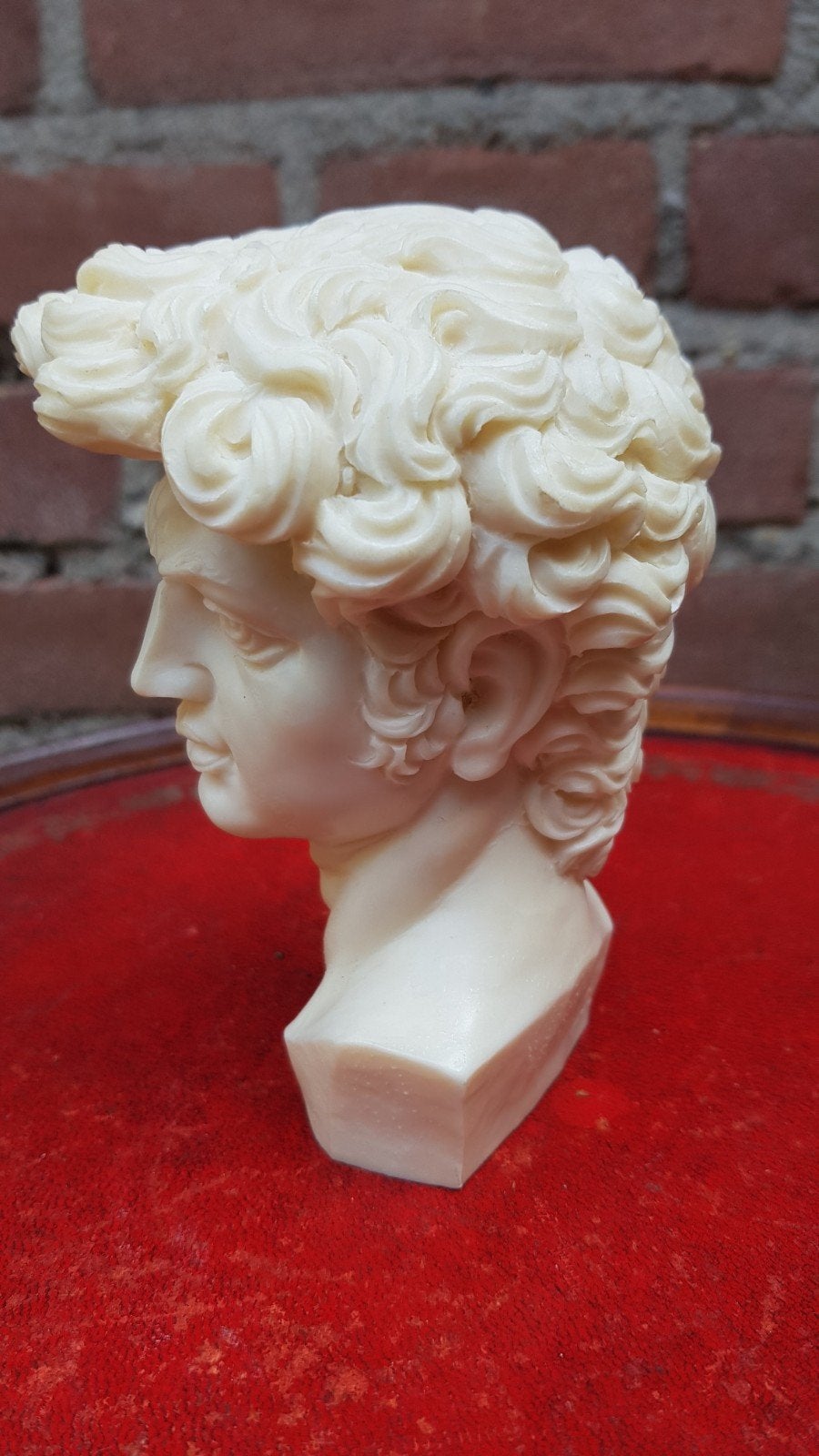 Vintage buste van david (michelangelo), Minder dan 20 cm, Buste, Ophalen of Verzenden, Wit