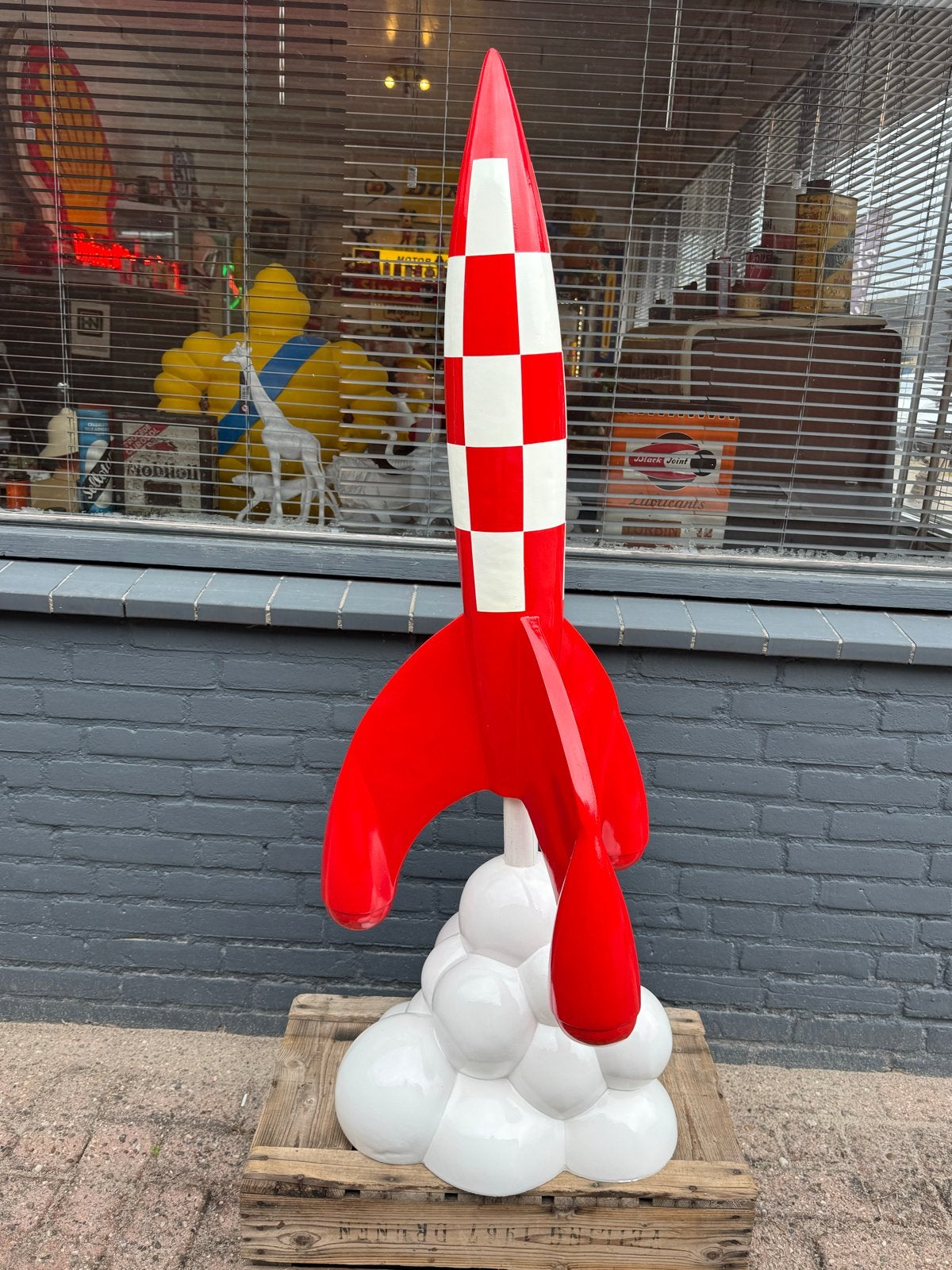 Grote Raket Decoratie - Tintin Stijl Kuifje, Verzamelen, Ophalen, Zo goed als nieuw, Fantasy