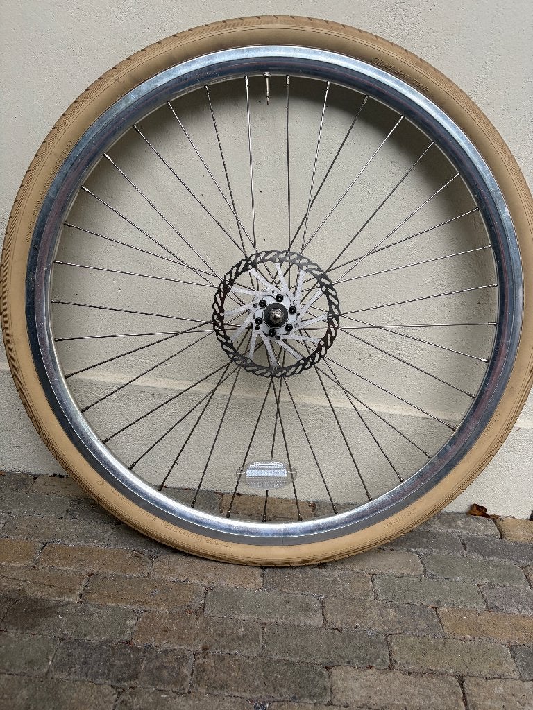 Voorwiel Veloretti Ace One / Ivy met schijfrem, Fietsen en Brommers, Elektrische fietsen, 59 cm of meer, Ophalen, Zo goed als nieuw