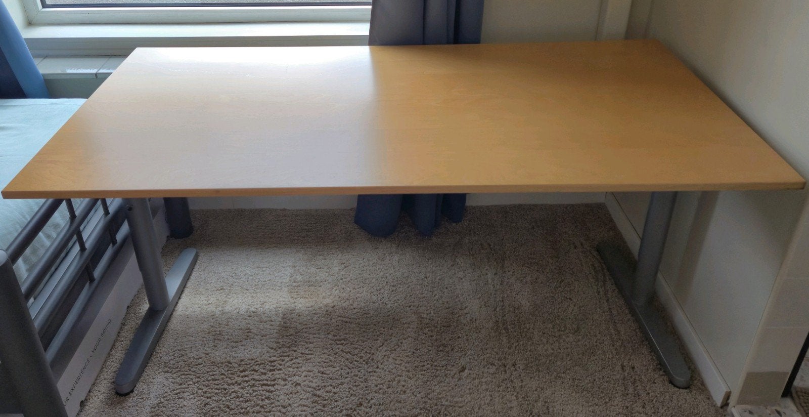 Bureau galant Ikea 160x80, Huis en Inrichting, Bureaus, Ophalen, 160 cm, Gebruikt, Bruin