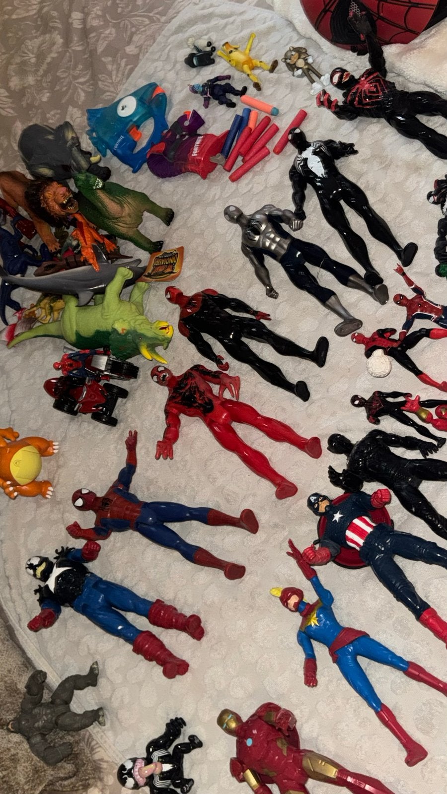 Spiderman, Venom, Rhino, Captain America actiefiguren, Ophalen of Verzenden, Gebruikt