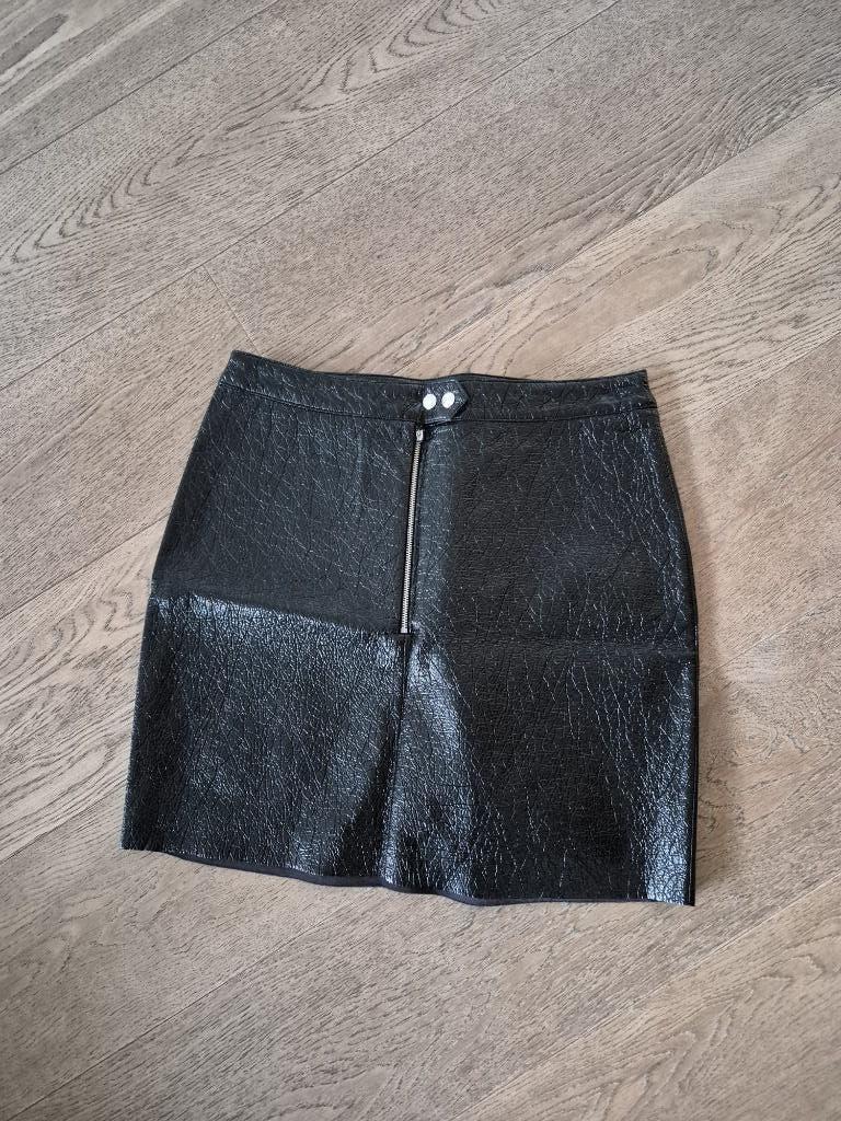 Leatherlook rok Clockhouse maat L dames - zwart, Zwart, Maat 42/44 (L), Ophalen of Verzenden, Zo goed als nieuw