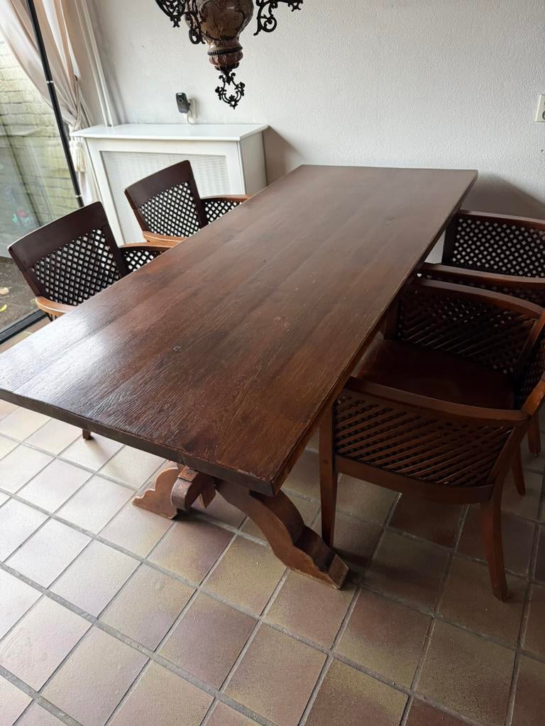Grote zware antieke  klooster tafel, Ophalen