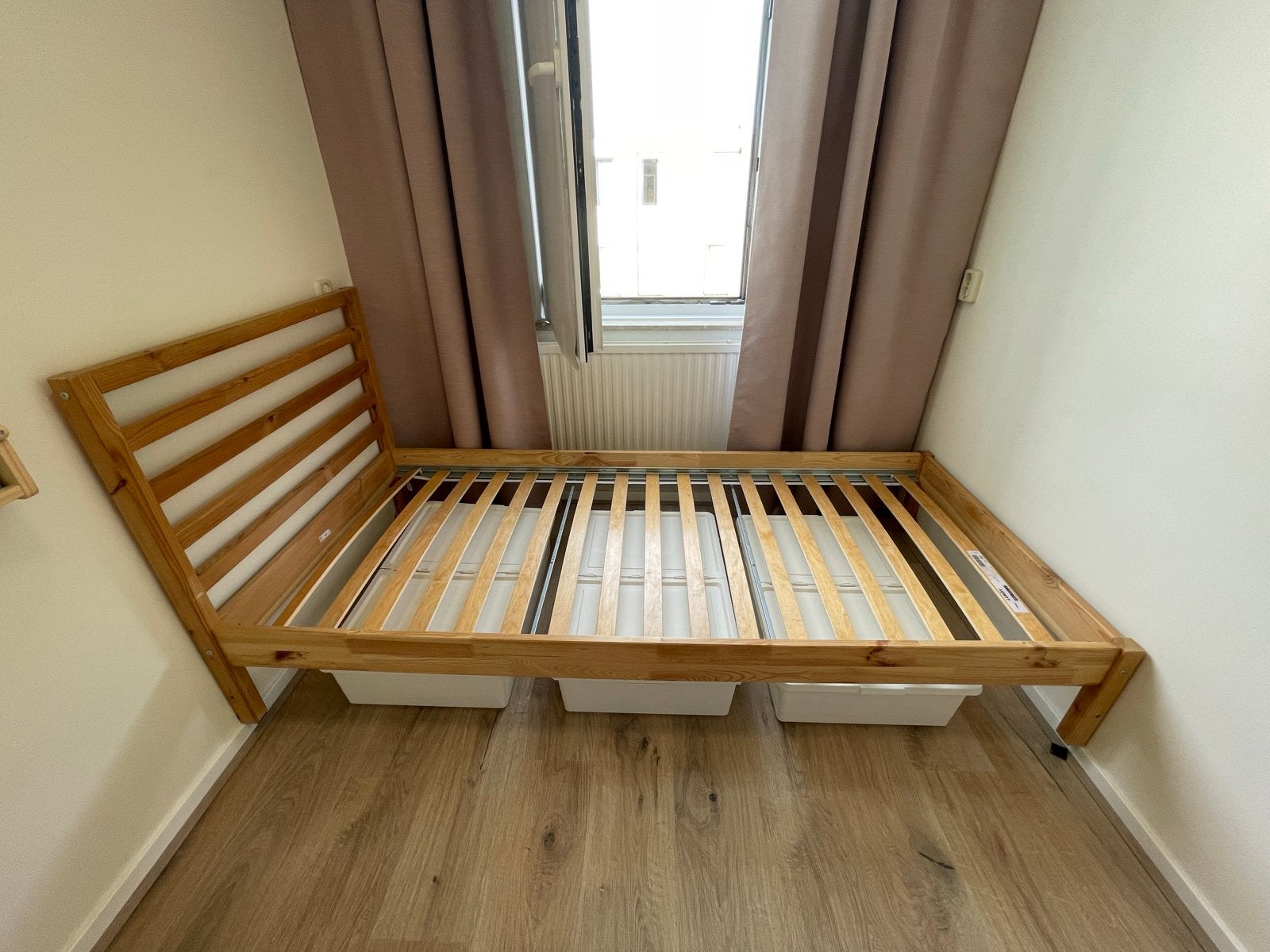 (Kinder)bed met lattenbodem en 3 opbergboxen, Huis en Inrichting, Slaapkamer | Bedden, Ophalen, Gebruikt, 90 cm, Eenpersoons