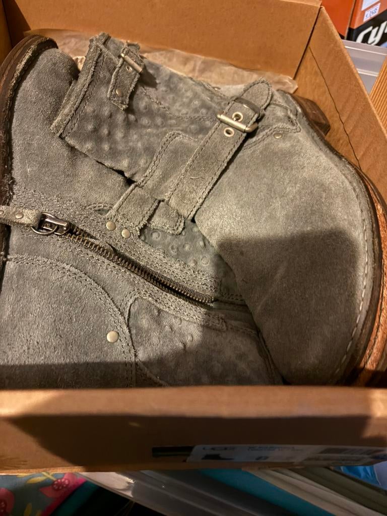 Ugg grijze leren laarsjes, maat 39, Kleding | Dames, Schoenen, Lage of Enkellaarzen, Ophalen of Verzenden, Zo goed als nieuw, Grijs