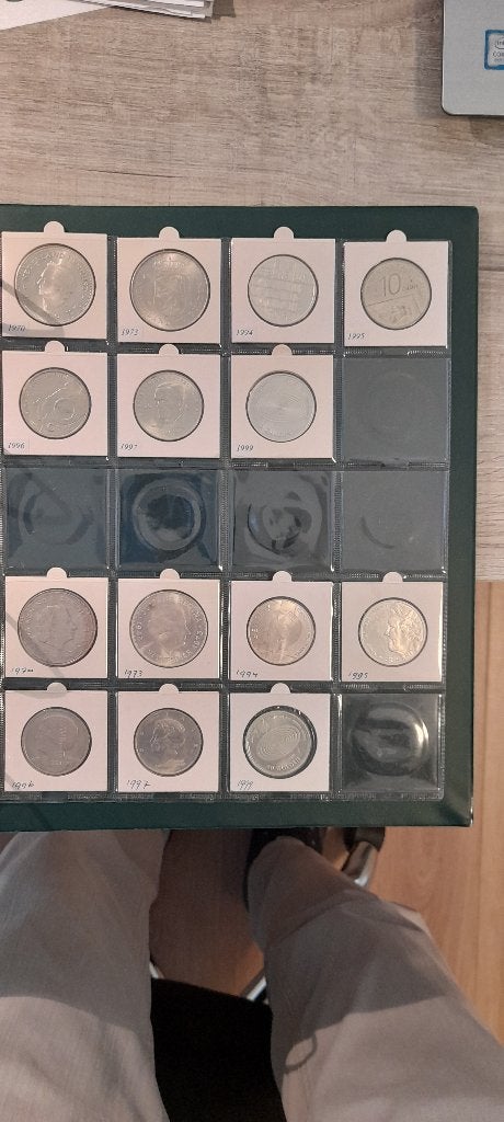 Serie ZILVEREN tientjes, Postzegels en Munten, Koningin Juliana, Setje, Zilver, Ophalen of Verzenden