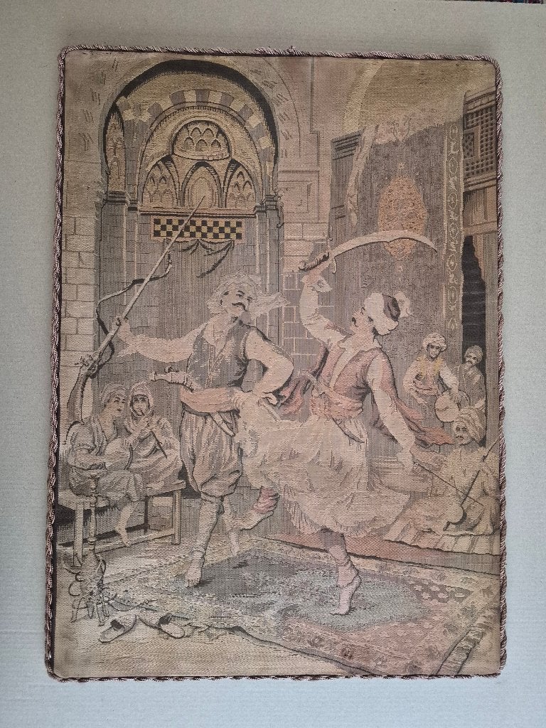 "De Zwaarddans" (ca. 1920-1950) – Wandkleed, Ophalen of Verzenden, Gebruikt
