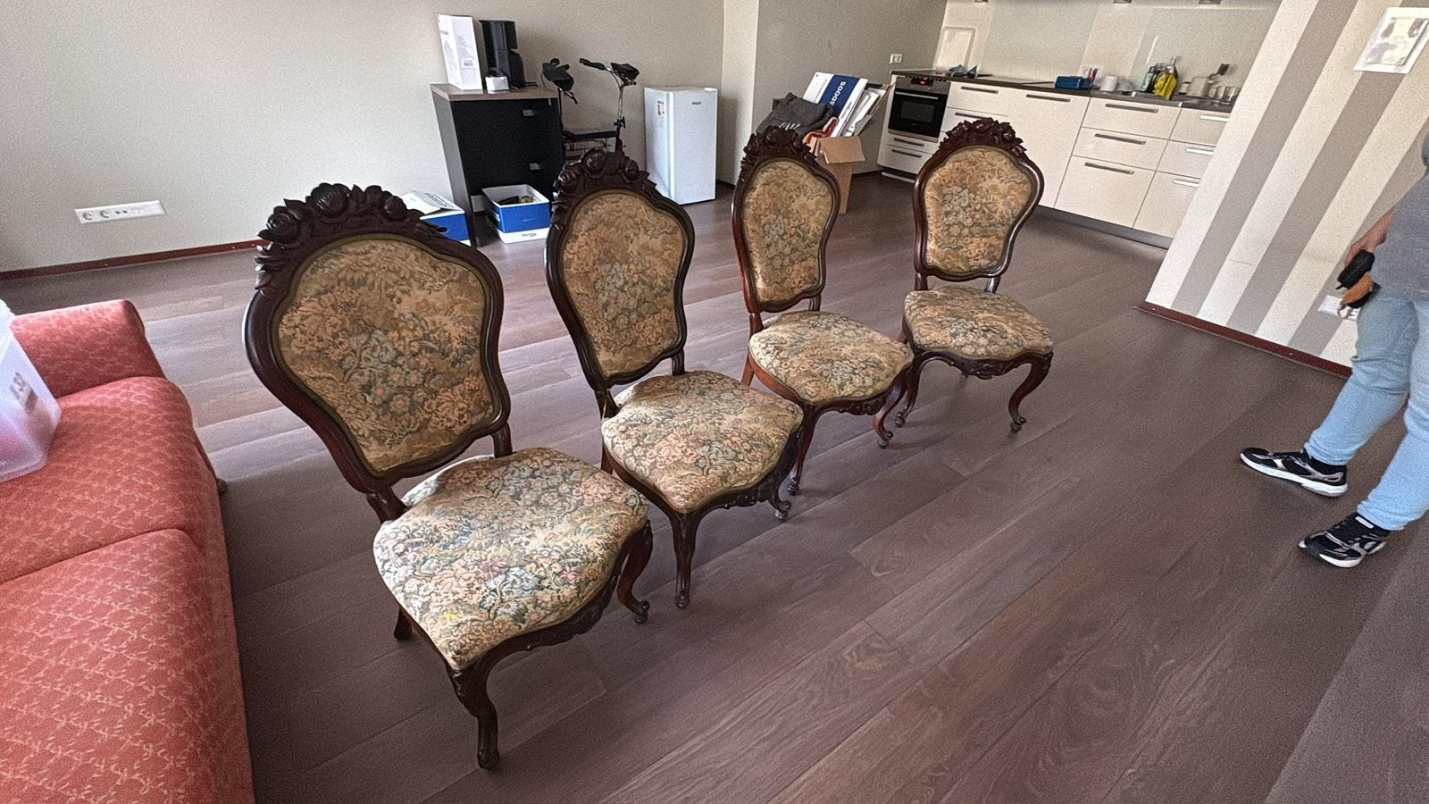 4 eetkamerstoelen antiek, Antiek en Kunst, Ophalen