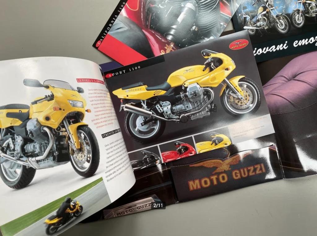 3 MOTO GUZZI brochures  uit de jaren negentig., Ophalen of Verzenden, Moto Guzzi
