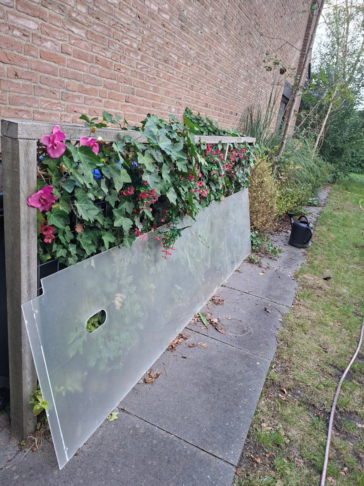 Glazen achterwand keuken - 3m, mat, uitsparing stopcontact, Ophalen, Glas