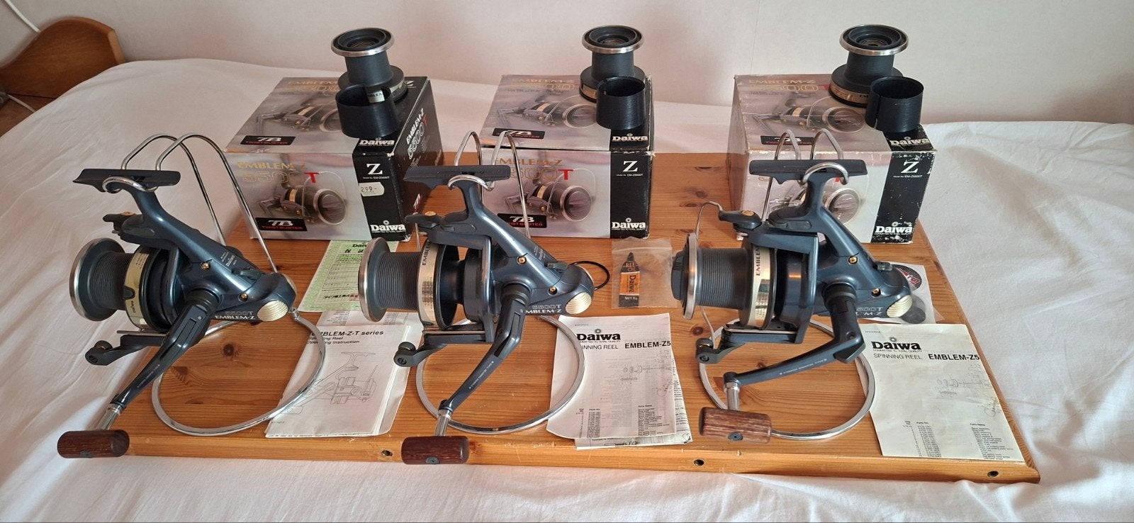 daiwa emblem Z 5500 T 3x!, Watersport en Boten, Ophalen of Verzenden, Zo goed als nieuw, Molen