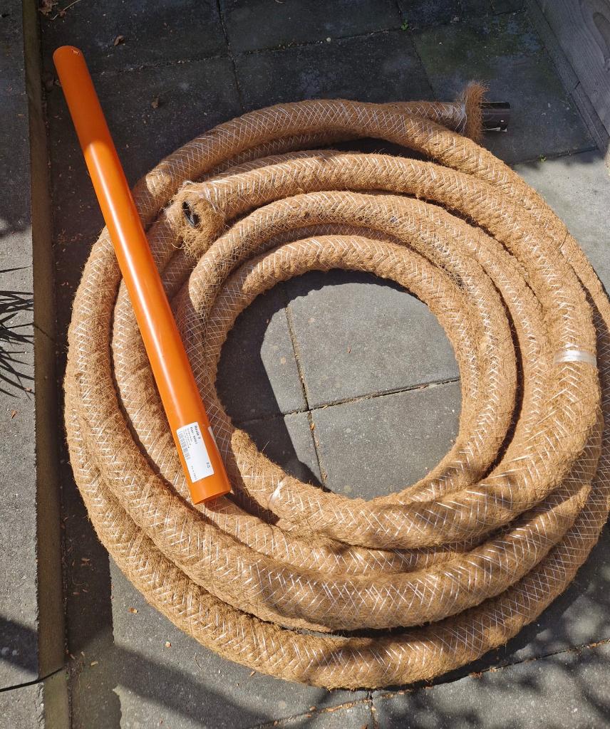 Drainage buis kokos, +/- 12 meter, nieuw, € 10,-, Ophalen, Pvc, 6 meter of meer, Overige typen