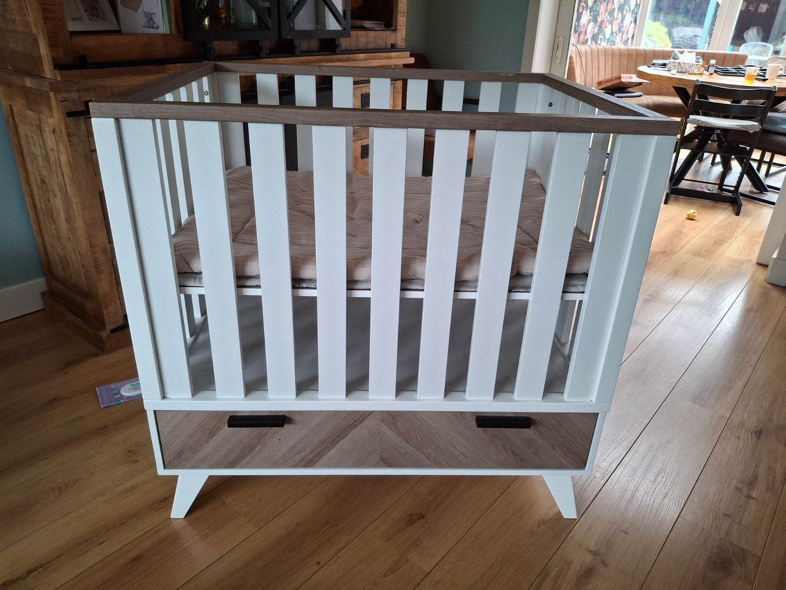 Witte box met lade - Zo goed als nieuw, Ophalen, Zo goed als nieuw, Vierkant, Lade