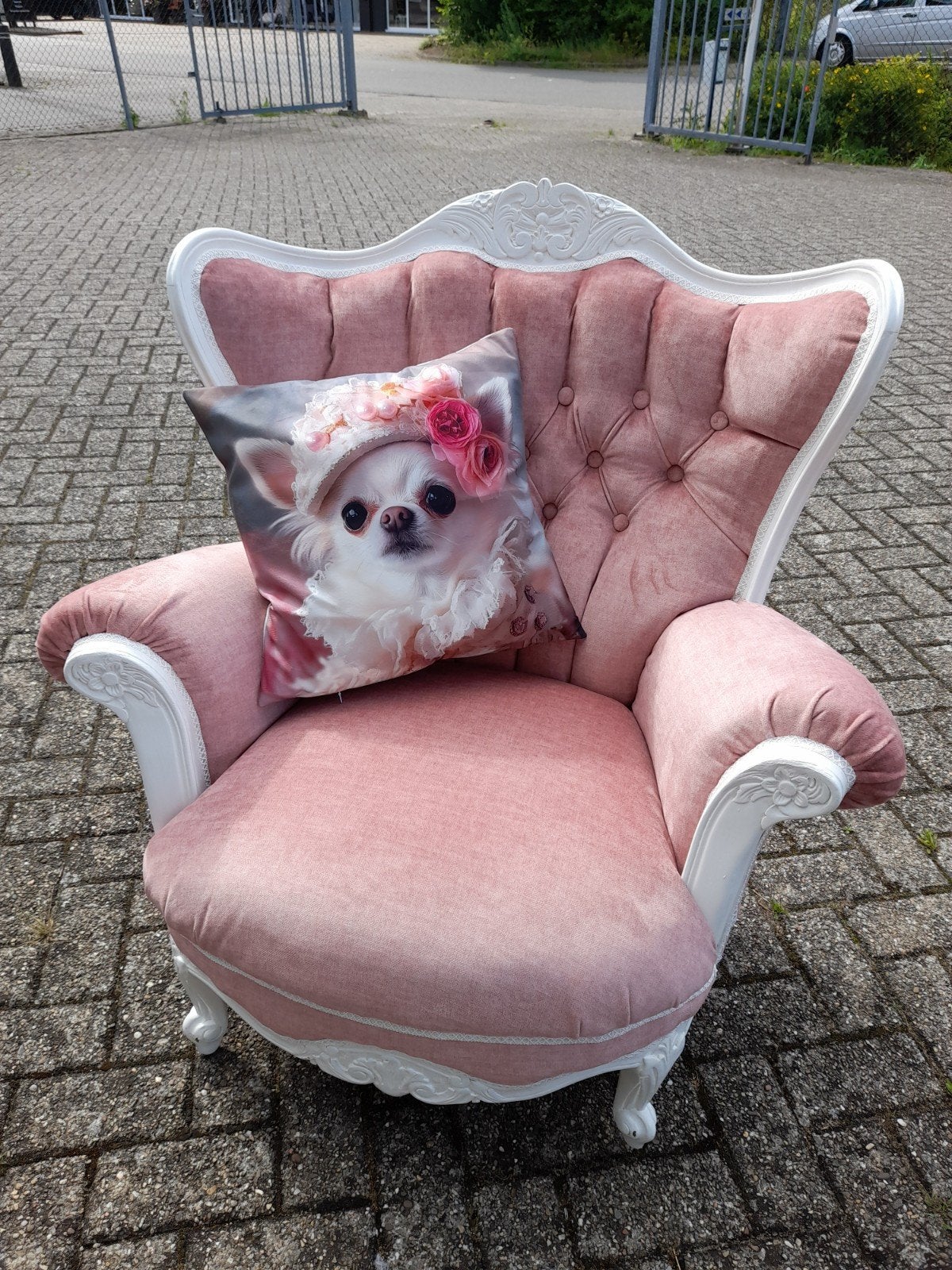 Mooie barok fauteuile geheel opnieuw gestoffeerd, Ophalen, Zo goed als nieuw, 75 tot 100 cm