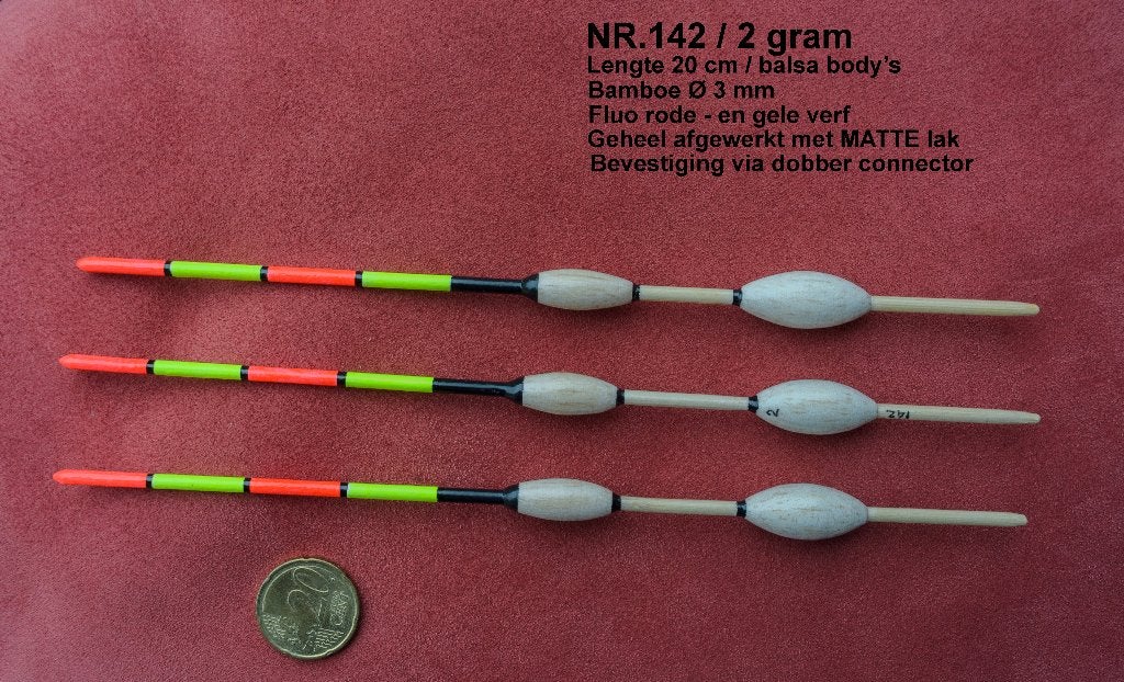 KARPERDOBBER HANDBUILT NR. 142 / 2 gram, Watersport en Boten, Hengelsport | Karpervissen, Ophalen of Verzenden, Nieuw, Dobber of Lood