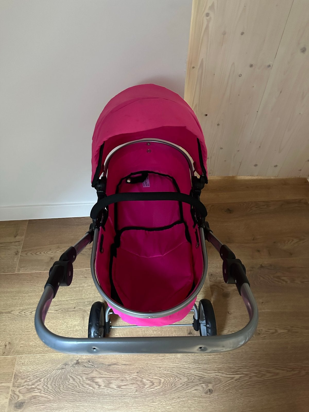 Roze kinderbuggy - gebruikt, Kinderen en Baby's, Ophalen, Gebruikt, Overige merken, Verstelbare rugleuning