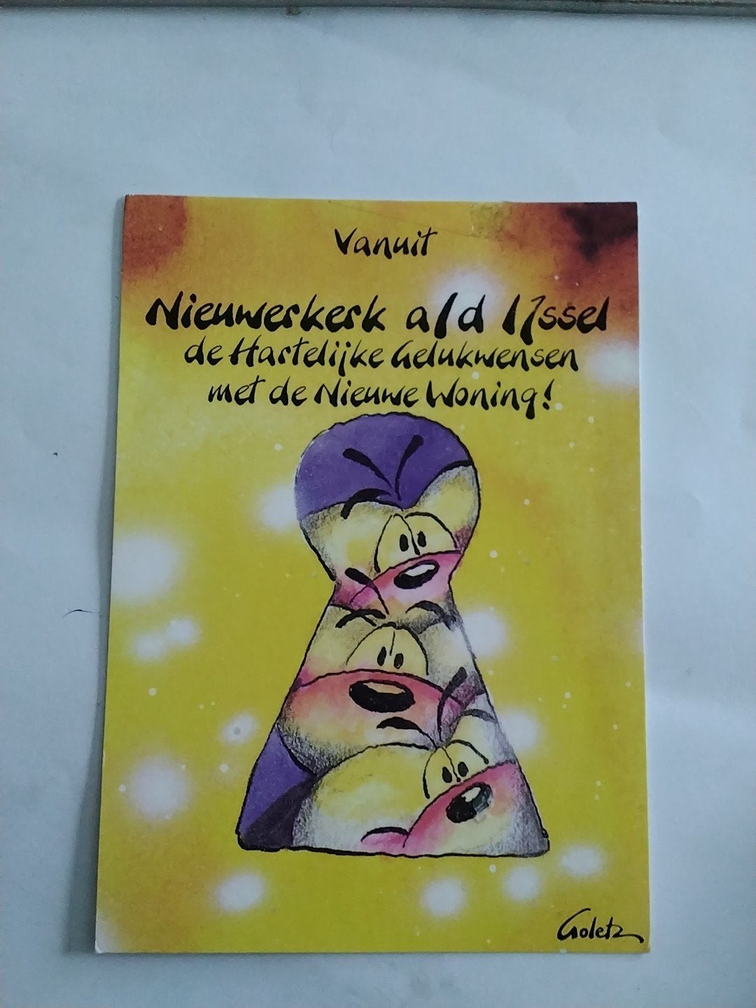 kaart  - CityCards Nieuwerkerk a /d  Ijssel THomas Goletz, Ophalen of Verzenden, 1980 tot heden, Gelopen, Zuid-Holland