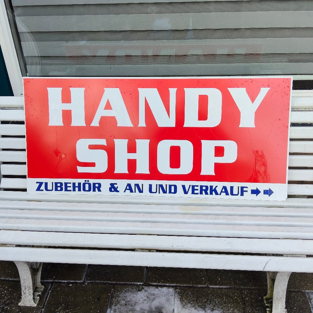 Reclamebord kunststof, Ophalen, Gebruikt, Reclamebord