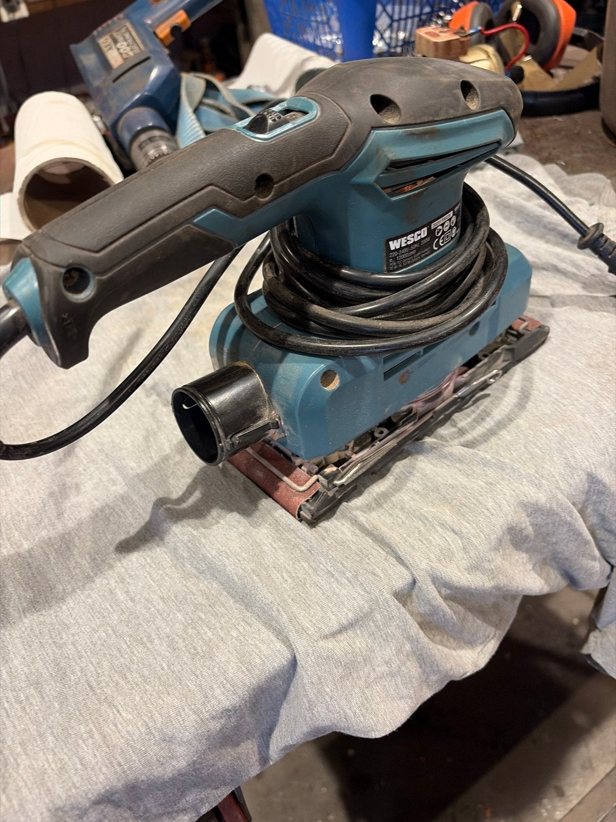 Wesco Vlakschuurmachine - Ideaal voor gladde oppervlakken, Ophalen of Verzenden, Gebruikt, Minder dan 600 watt, Vlakschuurmachine
