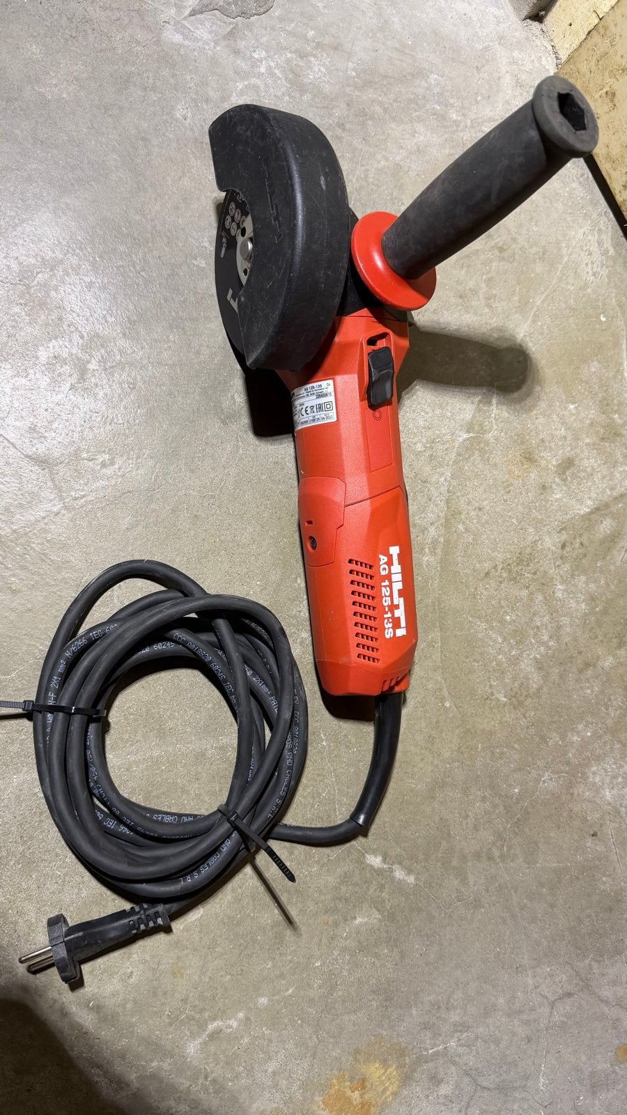 Hilti Slijptol op snoer AG 125-13S - Professioneel, Ophalen of Verzenden, Gebruikt, 1000 watt of meer, Haakse handslijpmachine