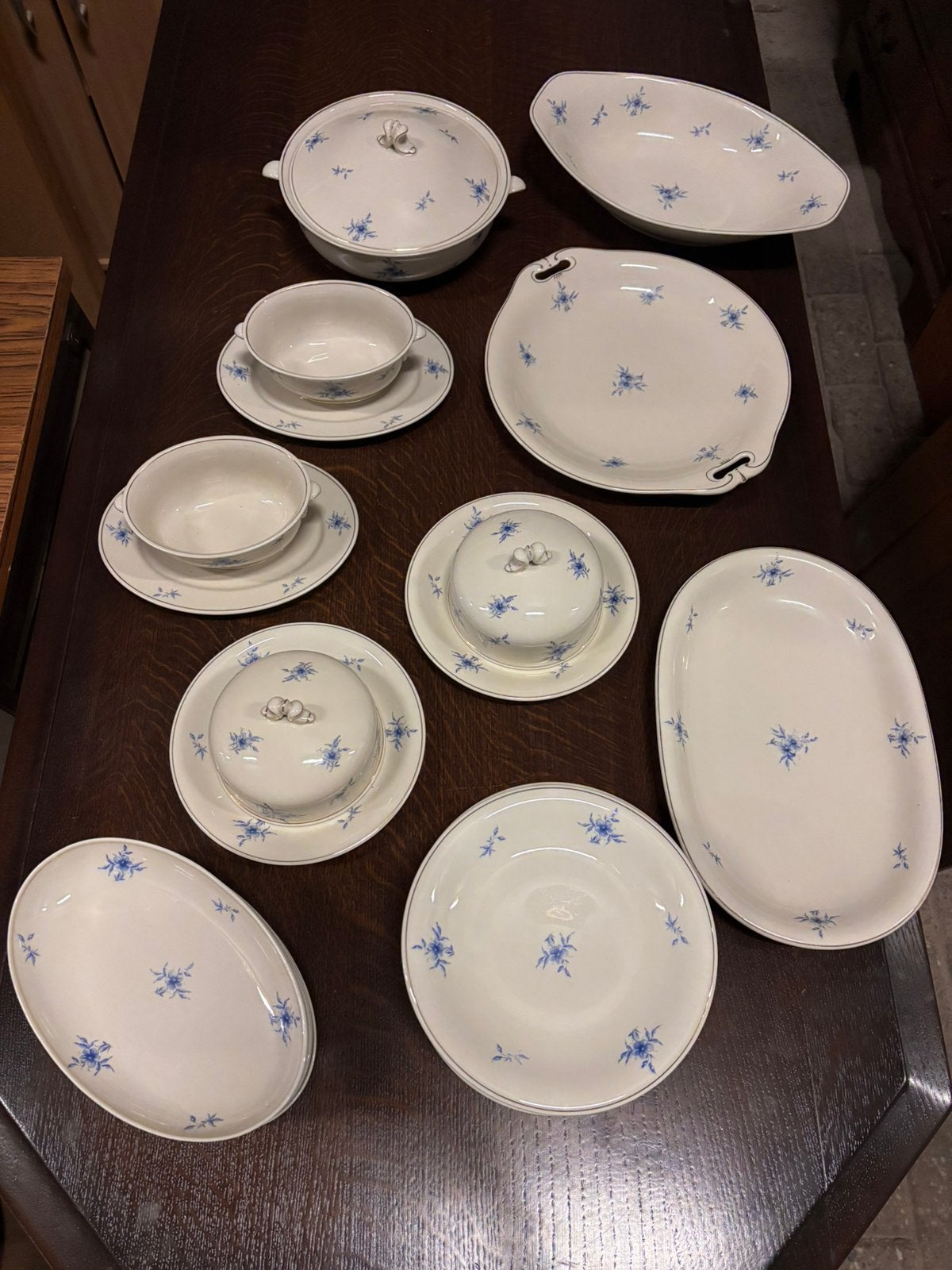 Hutschenreuther Hohenberg Margarete servies – blauw bloem, Ophalen of Verzenden