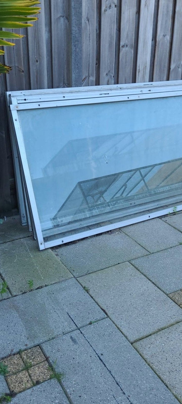4 aluminium glasplaten ,220x106, Ophalen, Glasplaat, 160 cm of meer