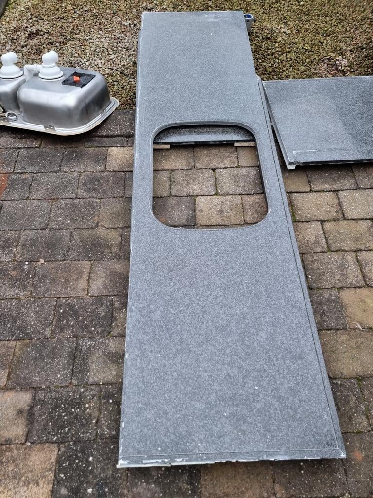 Granieten keukenblad 20mm dik, Huis en Inrichting, Keuken | Keukenelementen, Ophalen, Gebruikt, 50 tot 75 cm, Minder dan 100 cm