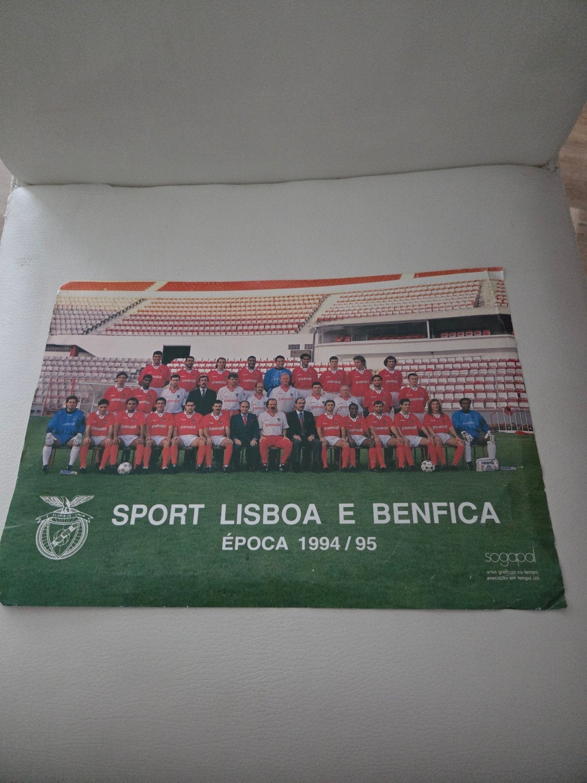 Sport Lisboa e Benfica teamfoto 1994/95, Ophalen of Verzenden, Gebruikt, Buitenlandse clubs, Poster, Plaatje of Sticker