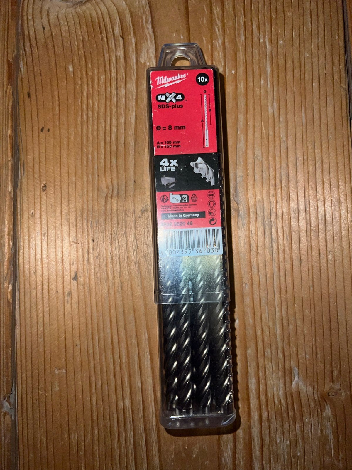 Milwaukee MX4 SDS Plus Betonboren 8mm Set (10 stuks) Nieuw, Doe-het-zelf en Verbouw, Gereedschap | Boormachines, Ophalen of Verzenden