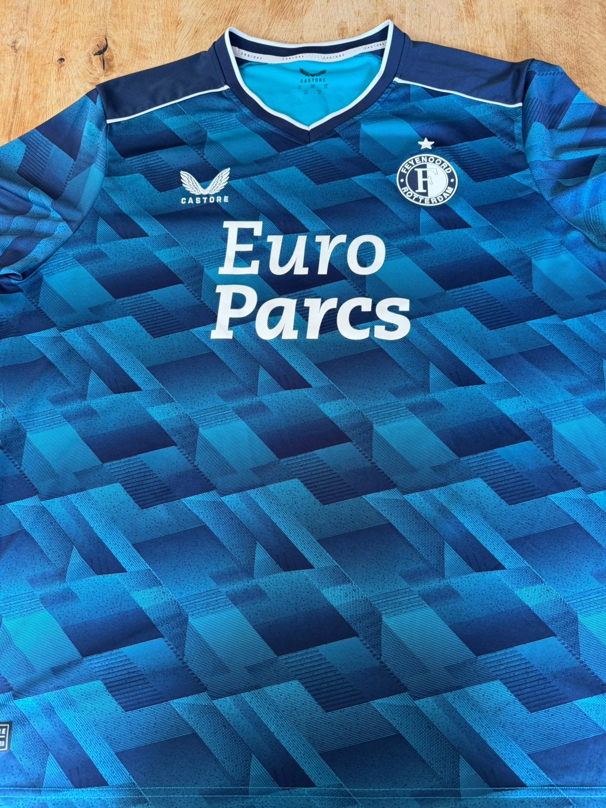 Feyenoord uitshirt 2023-20-24, Blauw, Overige maten, Ophalen of Verzenden, Zo goed als nieuw