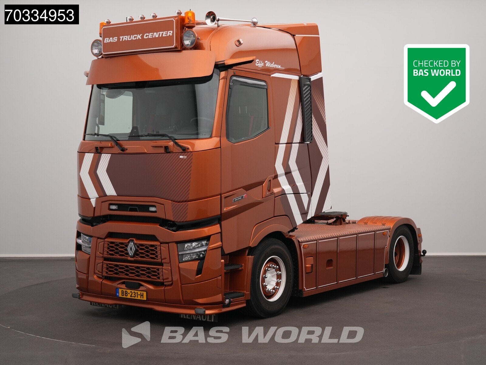 Renault T 480 4X2 NL Show-Truck! TC Full-Air ACC Navi Standk, Auto's, Automaat, Euro 6, Overige kleuren, Renault