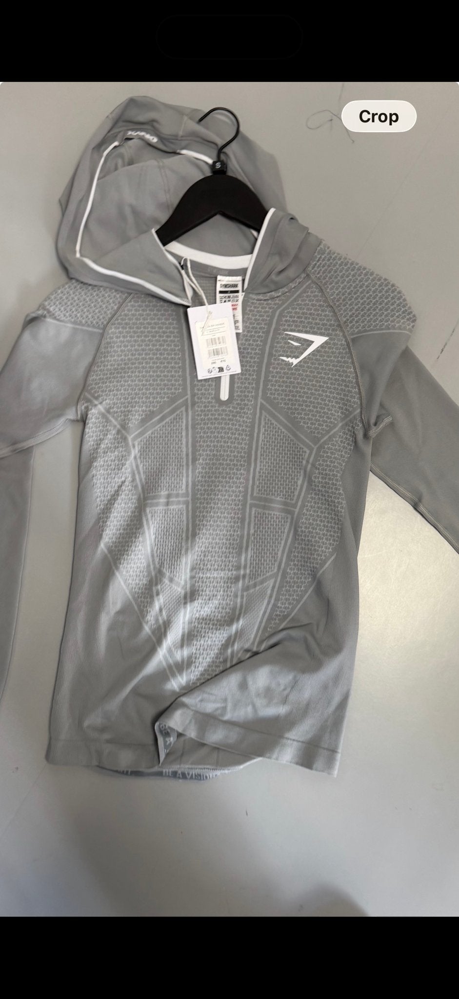 Gymshark Adapt Camo Seamless Hoodie Grijs, Maat 42/44 (L), Nieuw, Ophalen of Verzenden, Fitness of Aerobics