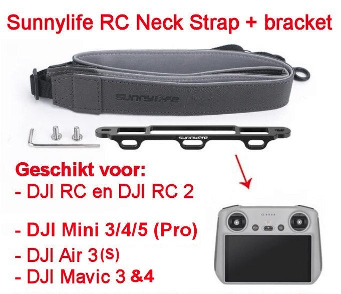 Sunnylife RC Neck Strap + bracket voor DJI RC 1 & 2 NIEUW, Ophalen of Verzenden, Nieuw