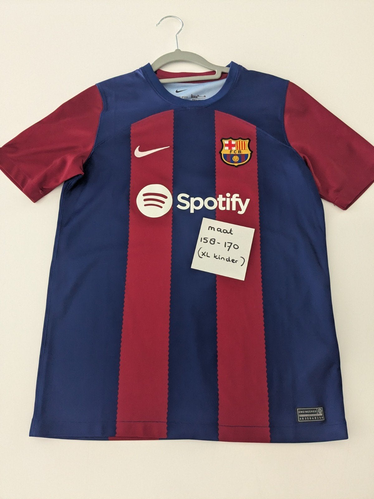 15 : FC Barcelona voetbalshirt maat  158/170, Maat XS of kleiner, Ophalen of Verzenden, Zo goed als nieuw, Shirt