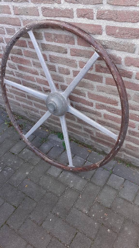 scheeps stuurwiel , buitendiameter 100 cm, Ophalen, Gebruikt, Motorboot of Zeilboot, Overige typen
