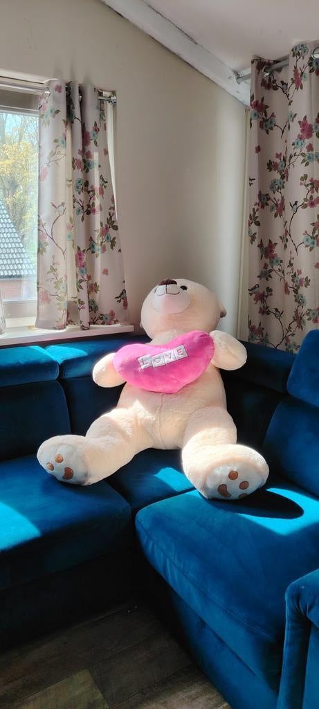 Grote knuffelbeer met hart - Perfect voor Valentijn!, Overige merken, Overige karakters, Beer, Ophalen of Verzenden