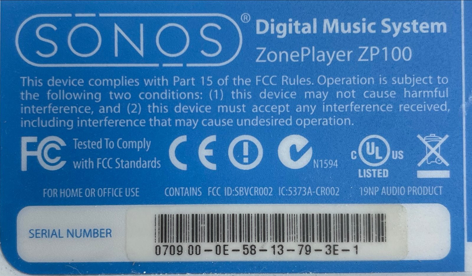 Sonos ZonePlayer ZP100 - Digitale Muzieksysteem, Overige merken, Gebruikt, Speakers, Losse componenten