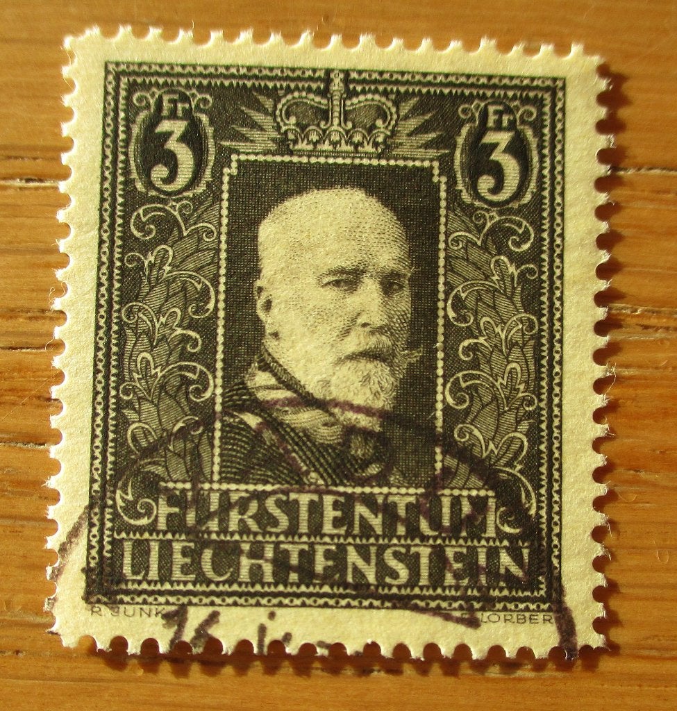 Liechtenstein, In Memoriam Vorst Franz I, 1938, Ophalen of Verzenden, Overige landen