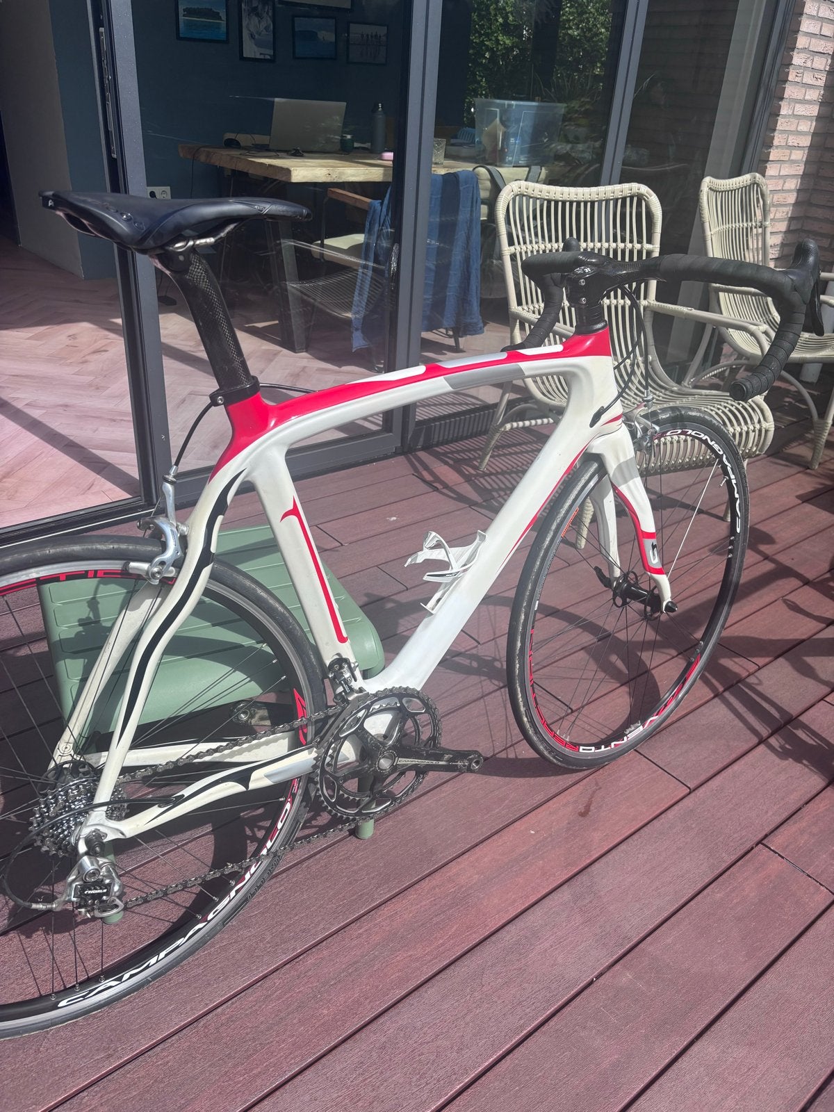 Carbon racefiets 57 cm– Campagnolo Chorus/Record carbon 10sp, Fietsen en Brommers, Fietsen | Racefietsen, Overige merken, 28 inch