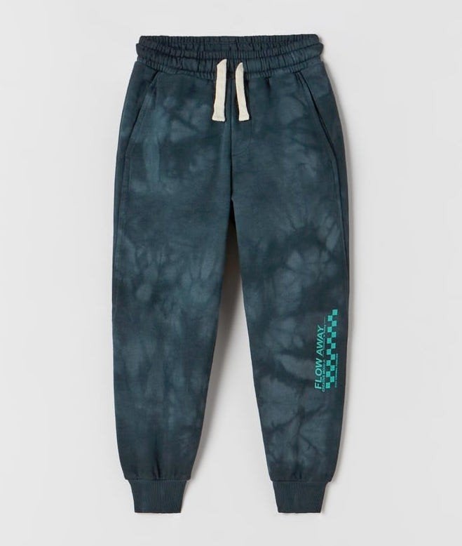 Zara blauw tie-dye Joggers velours broek joggingbroek 164, Broek, Nieuw, Ophalen of Verzenden, Zara Boys