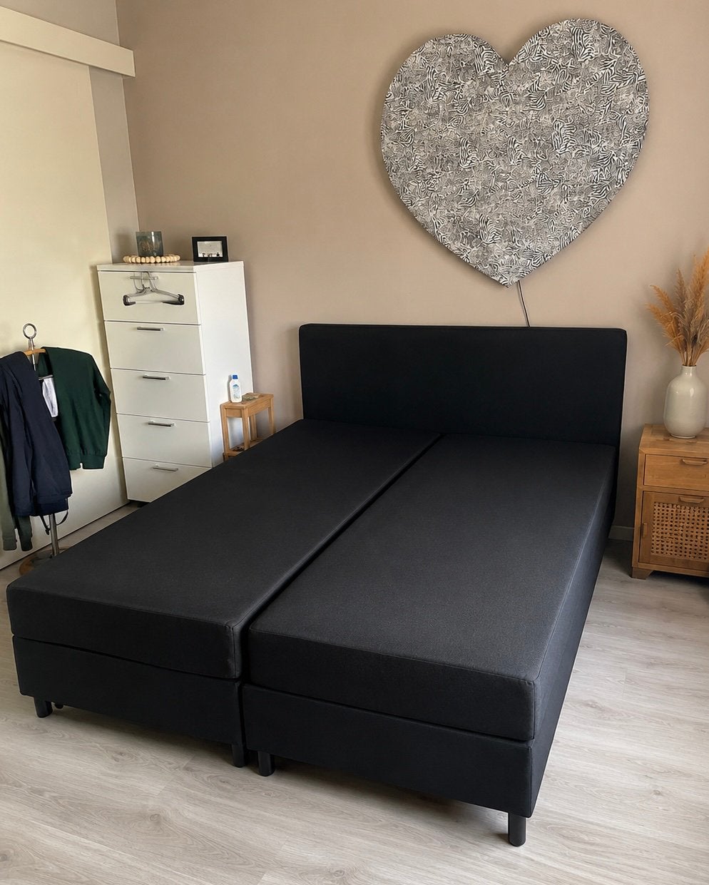 Boxspring nú €130 160 x 193/194 cm 2x 80 x 193/194 matrassen, Huis en Inrichting, Slaapkamer | Boxsprings, Ophalen of Verzenden