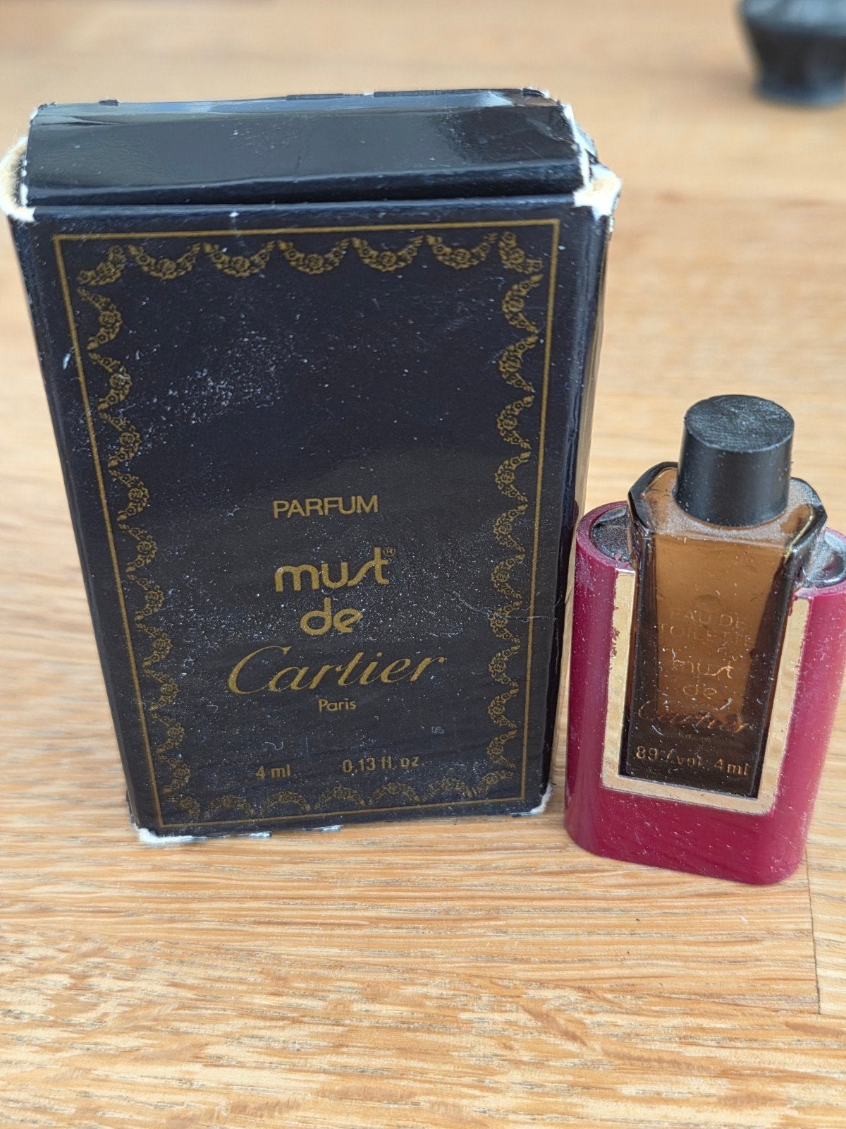 Must de Cartier Parfum 4 ml - Vintage Miniatuur, Sieraden, Tassen en Uiterlijk, Uiterlijk | Parfum, Ophalen of Verzenden, Gebruikt
