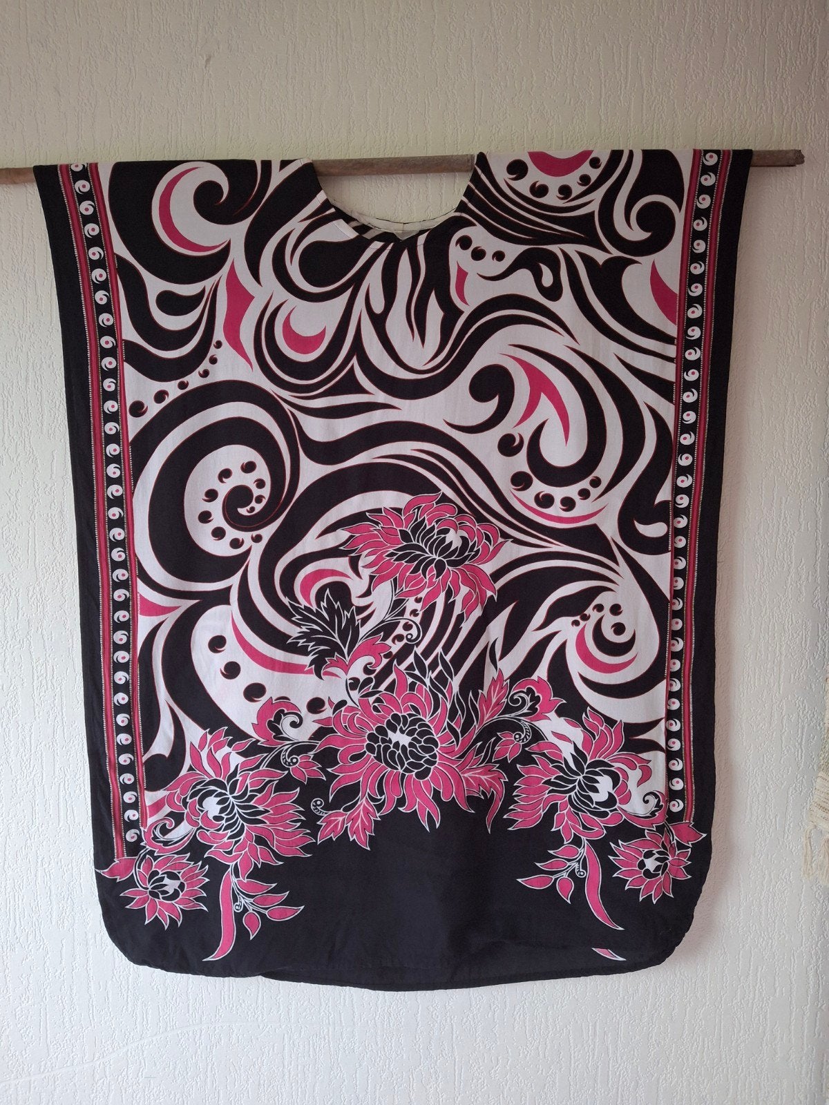 Zomerse Kaftan van 100% Katoen uit Indonesië, Meerkleurig, Nieuw, Ophalen of Verzenden, Maat 34 (XS) of kleiner