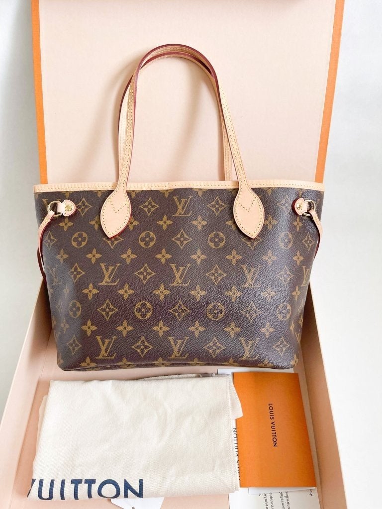 Louis Vuitton Neverfull PM Monogram, Ophalen of Verzenden, Zo goed als nieuw, Bruin, Handtas