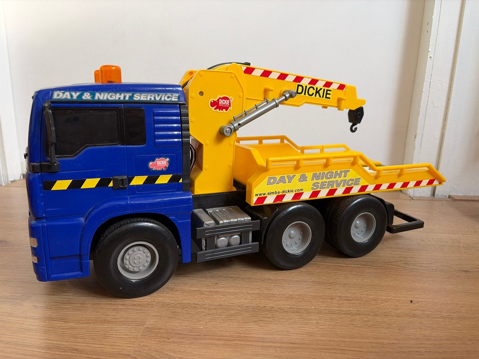 Dickie Toys Sleepdienst Vrachtwagen met Kraan, Ophalen, Gebruikt