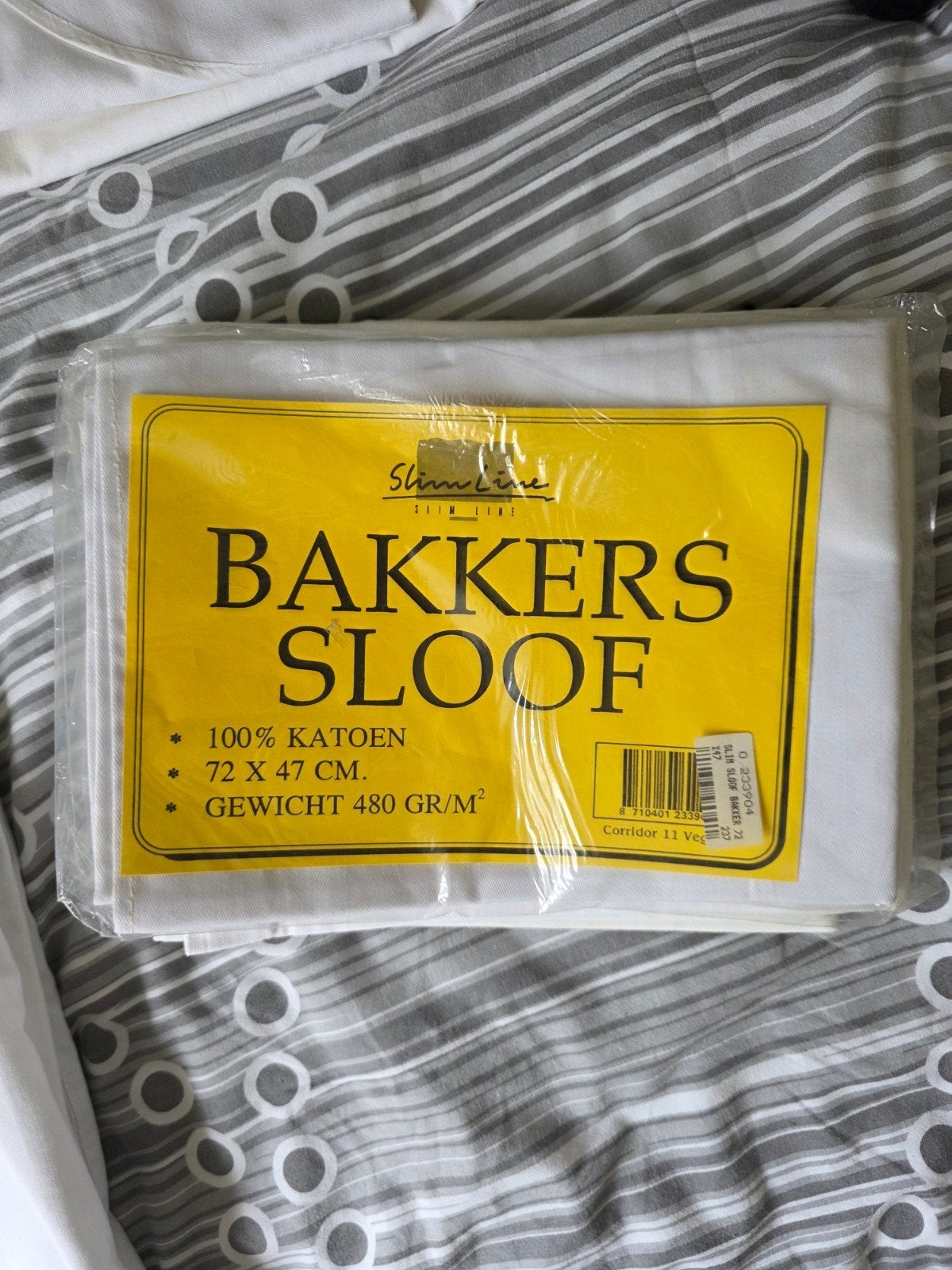 Nieuwe Slimline Bakkers Sloof 100% Katoen 72x47 cm, Overige maten, Wit, Katoen, Nieuw