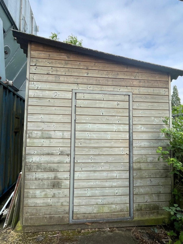BM26115 - Houten schuurtje met aflopend dak, Ophalen, Gebruikt, Hout, Overige typen