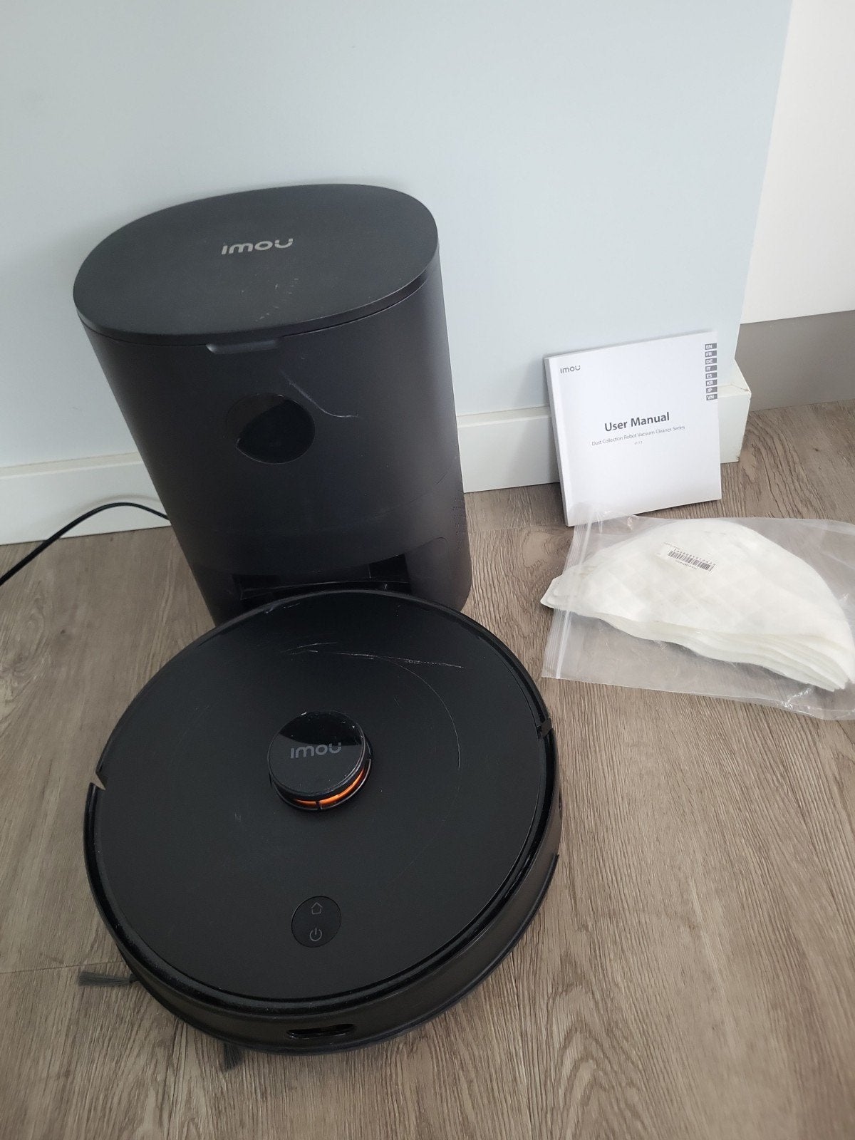 imou robot stofzuiger met dweilfunctie en opslag, Ophalen, Zo goed als nieuw, Stofzak, Robotstofzuiger